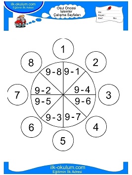 Çocuklar İçin toplam işlemi yaprak testleri 